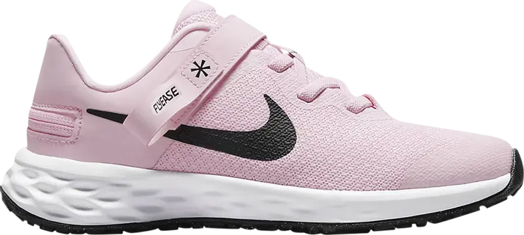 Кроссовки Nike Revolution 6 FlyEase PS 'Pink Foam', черный кроссовки нейтрального цвета nike revolution 6 flyease gs nike цвет pink foam black