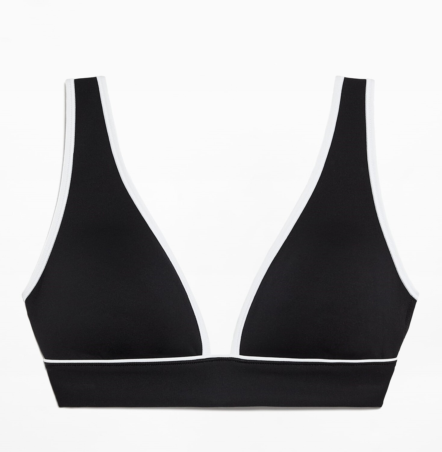 

Спортивный бюстгальтер Oysho Neoprene-effect Halter, черный
