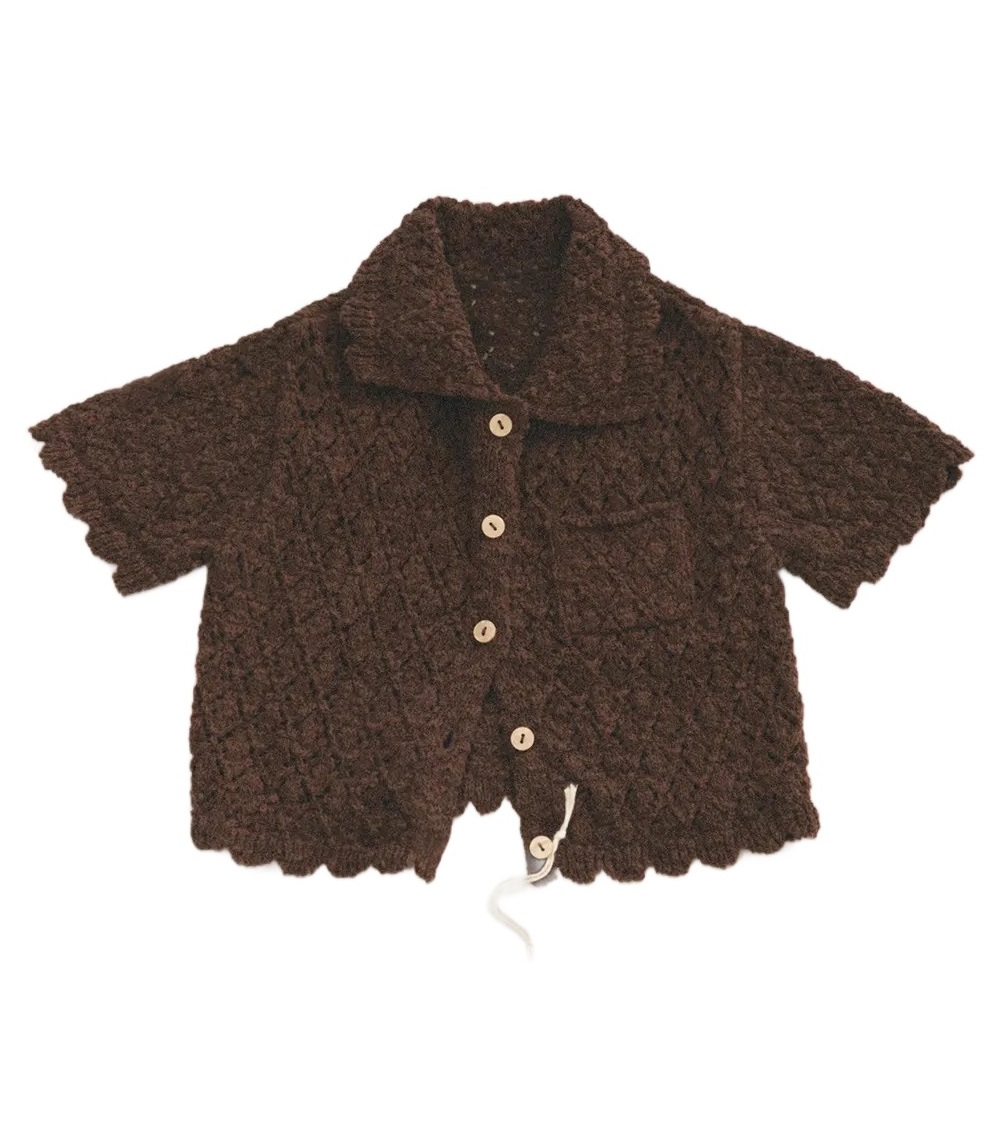 цена Кардиган Zara Timelesz Linen Blend Knit, темно-коричневый
