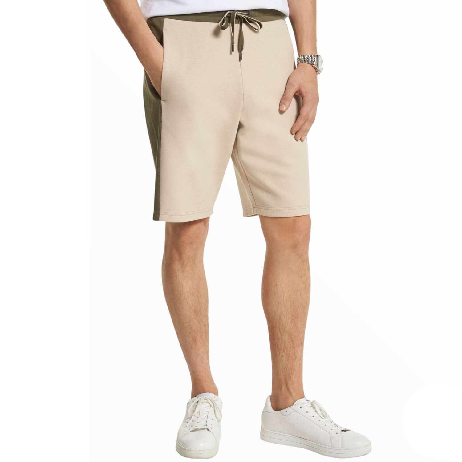

Шорты Michael Kors Two-Tone Cotton Blend, бежевый