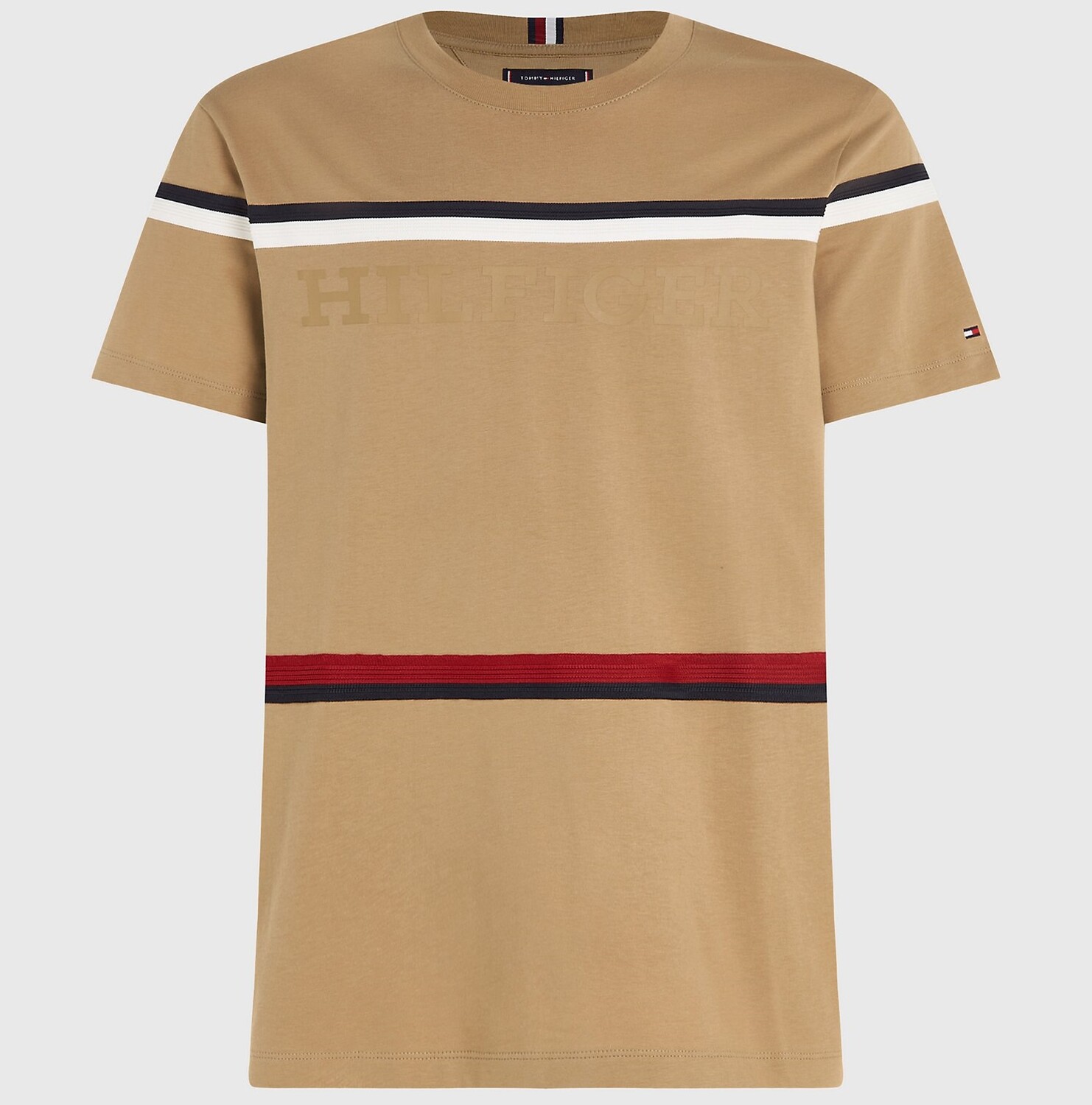 

Футболка Tommy Hilfiger Stripe Monotype, бежевый