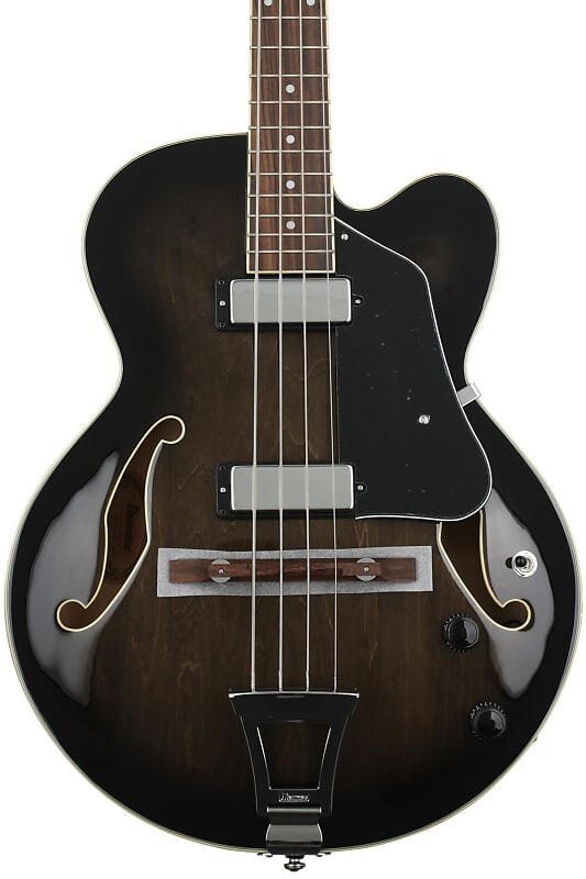 

Бас-гитара с полым корпусом Ibanez Artcore AFB200 - прозрачная черная Sunburst AFB200TKS