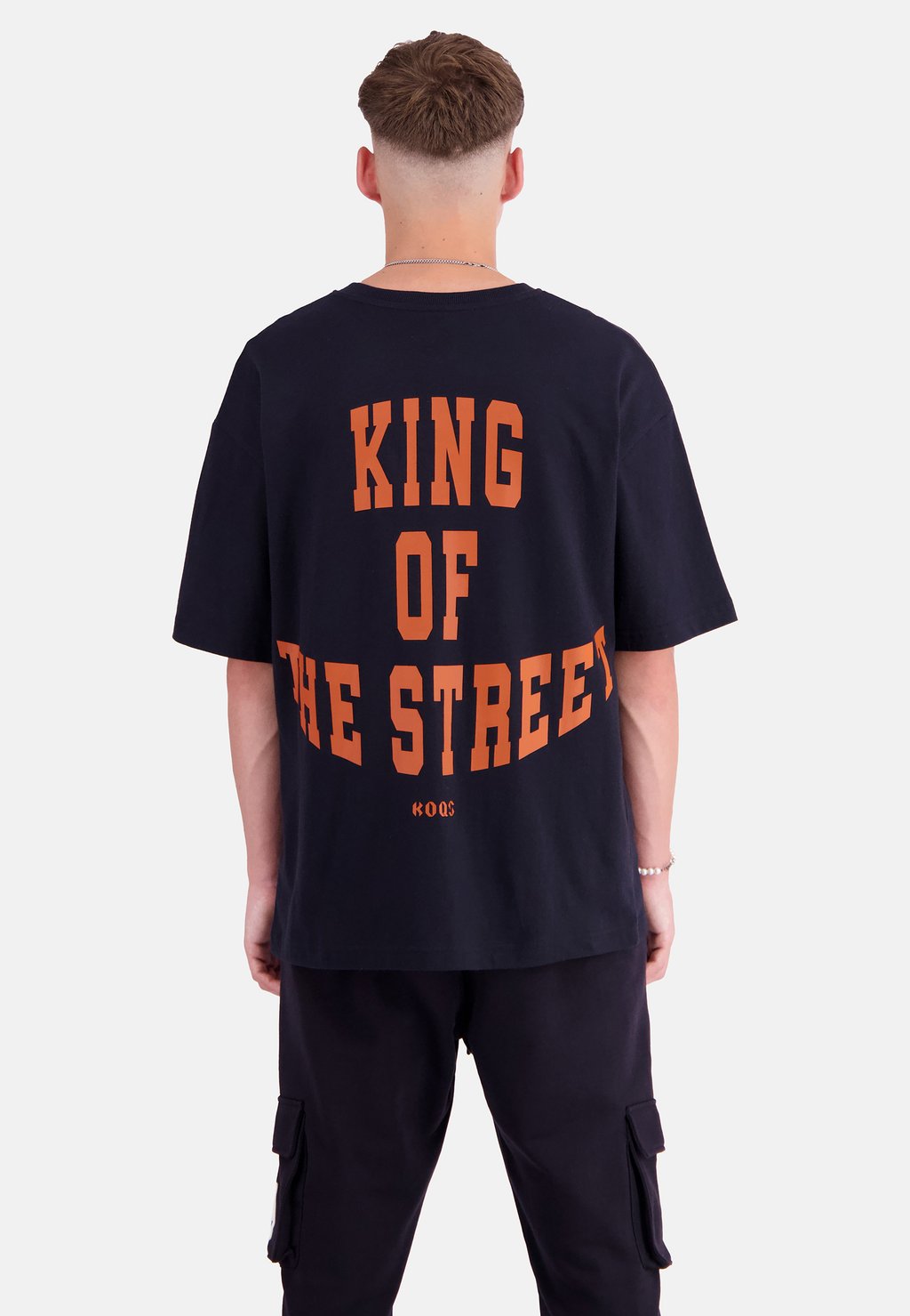Футболка с принтом KING OF THE STREET BACK KOQS, цвет black onyx
