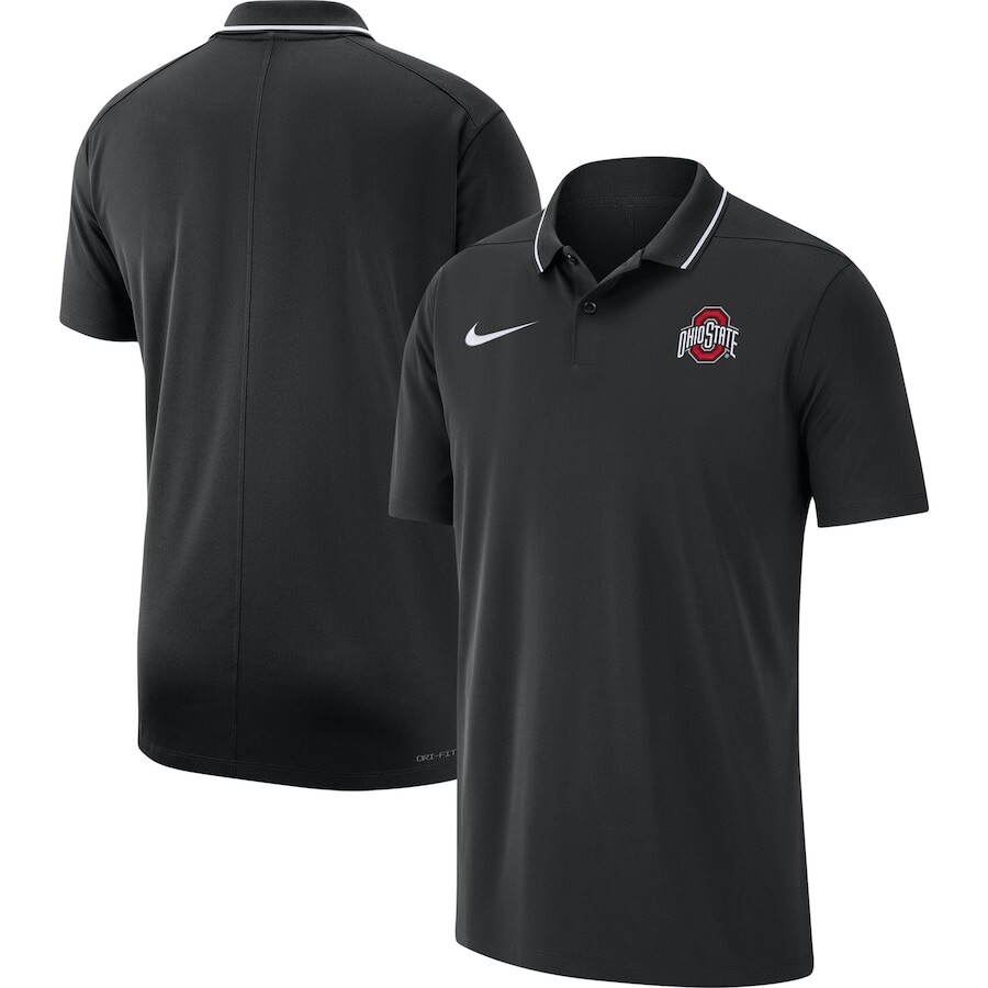 

Поло с коротким рукавом Nike Ohio State Buckeyes, черный