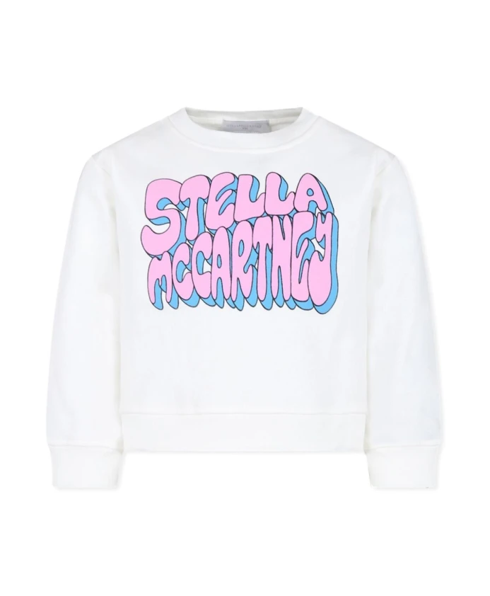 

Свитер из органического джерси с логотипом Stella Mccartney, белый