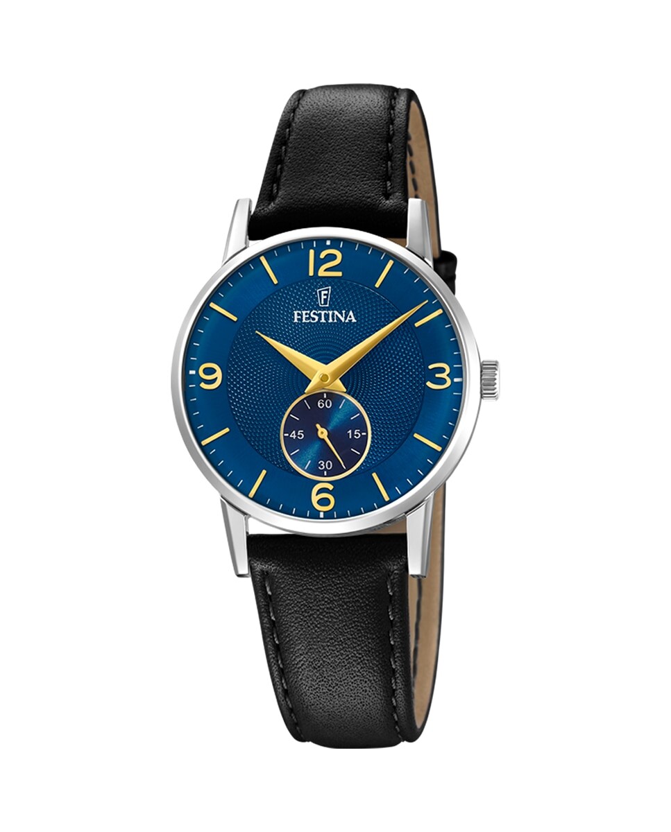

Женские часы F20570/3 Ретро черные кожаные Festina, черный