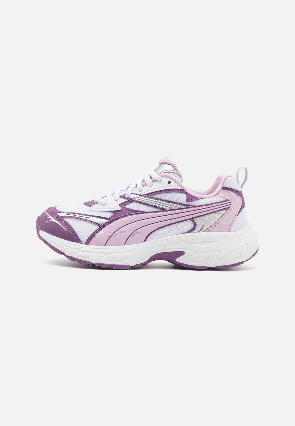 

Кроссовки низкие MORPHIC TECHIE JR UNISEX Puma, цвет white/grape mist/crushed berry