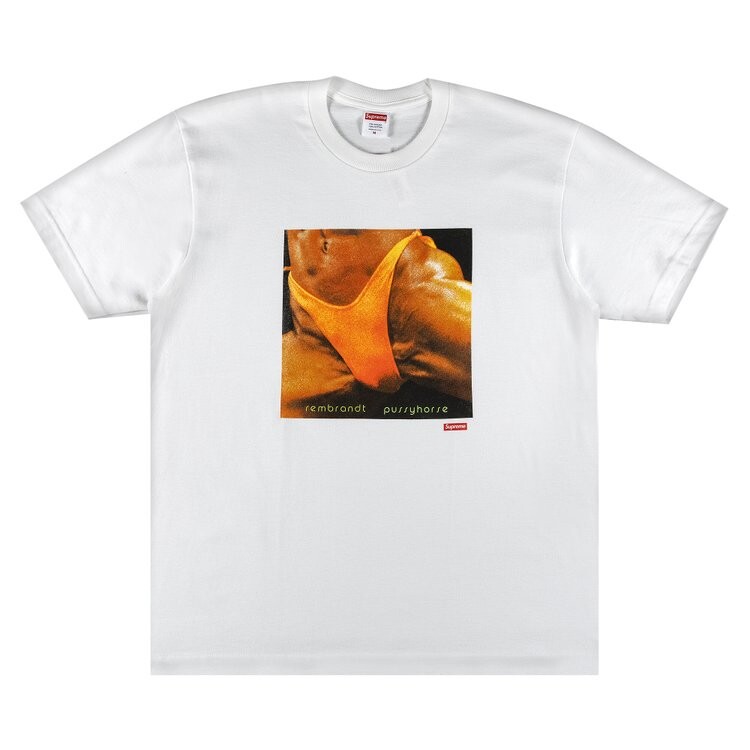 

Футболка Supreme x Butthole Surfers Rembrandt Pussyhorse Tee 'White', белый