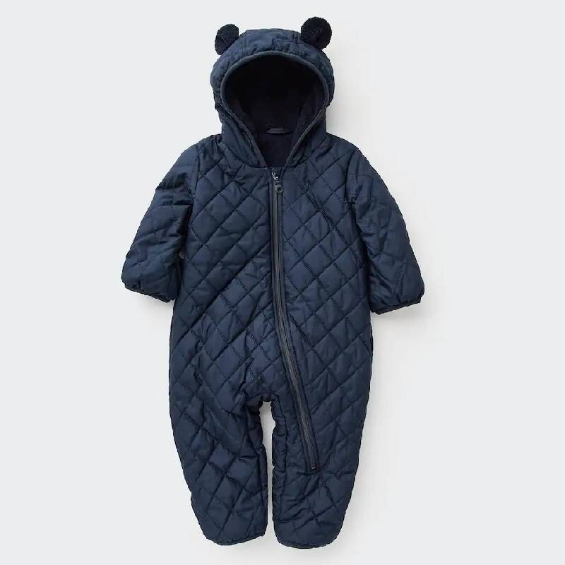 

Комбинезон для новорожденных Uniqlo Warm Padded One Piece Outfit, темно-синий