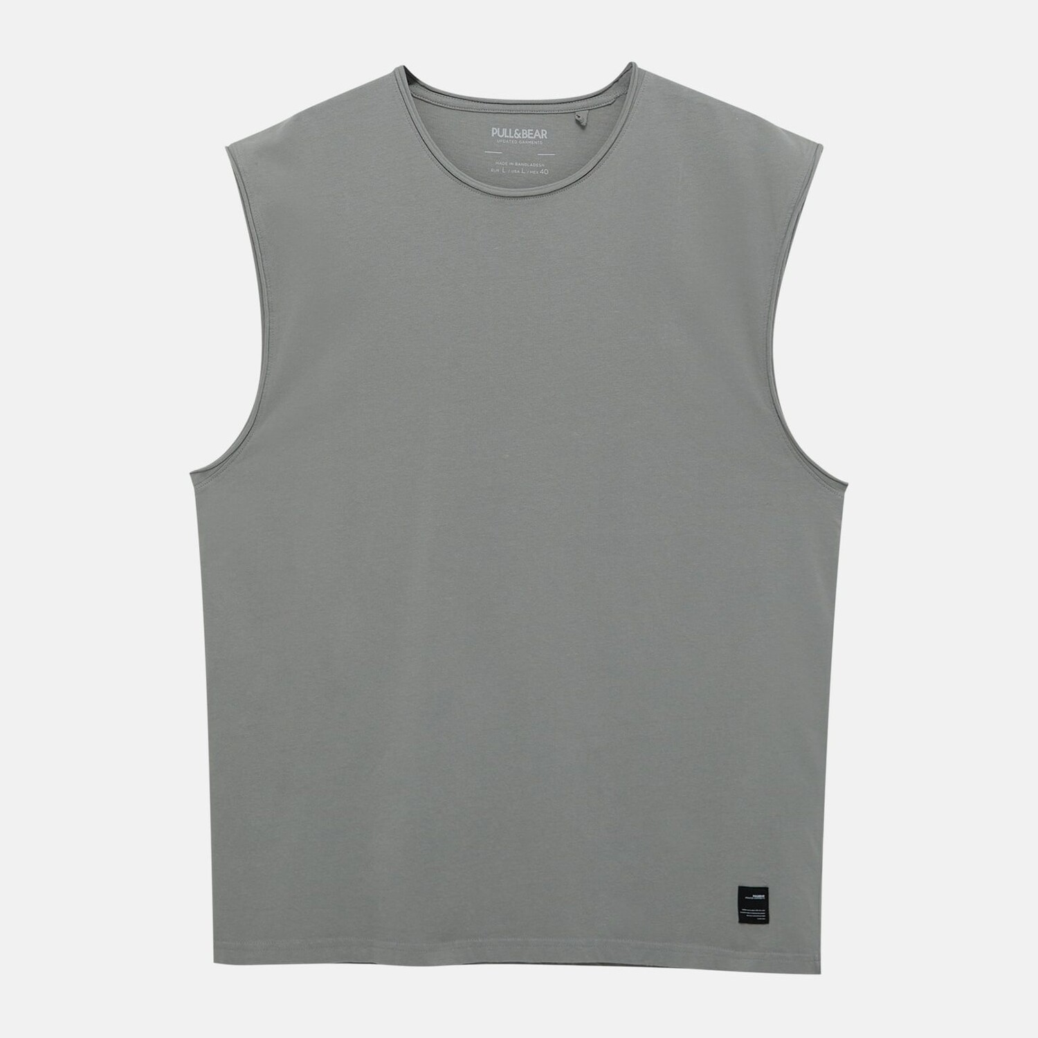 

Майка Pull&Bear Garment Dye With Wide Straps, серый