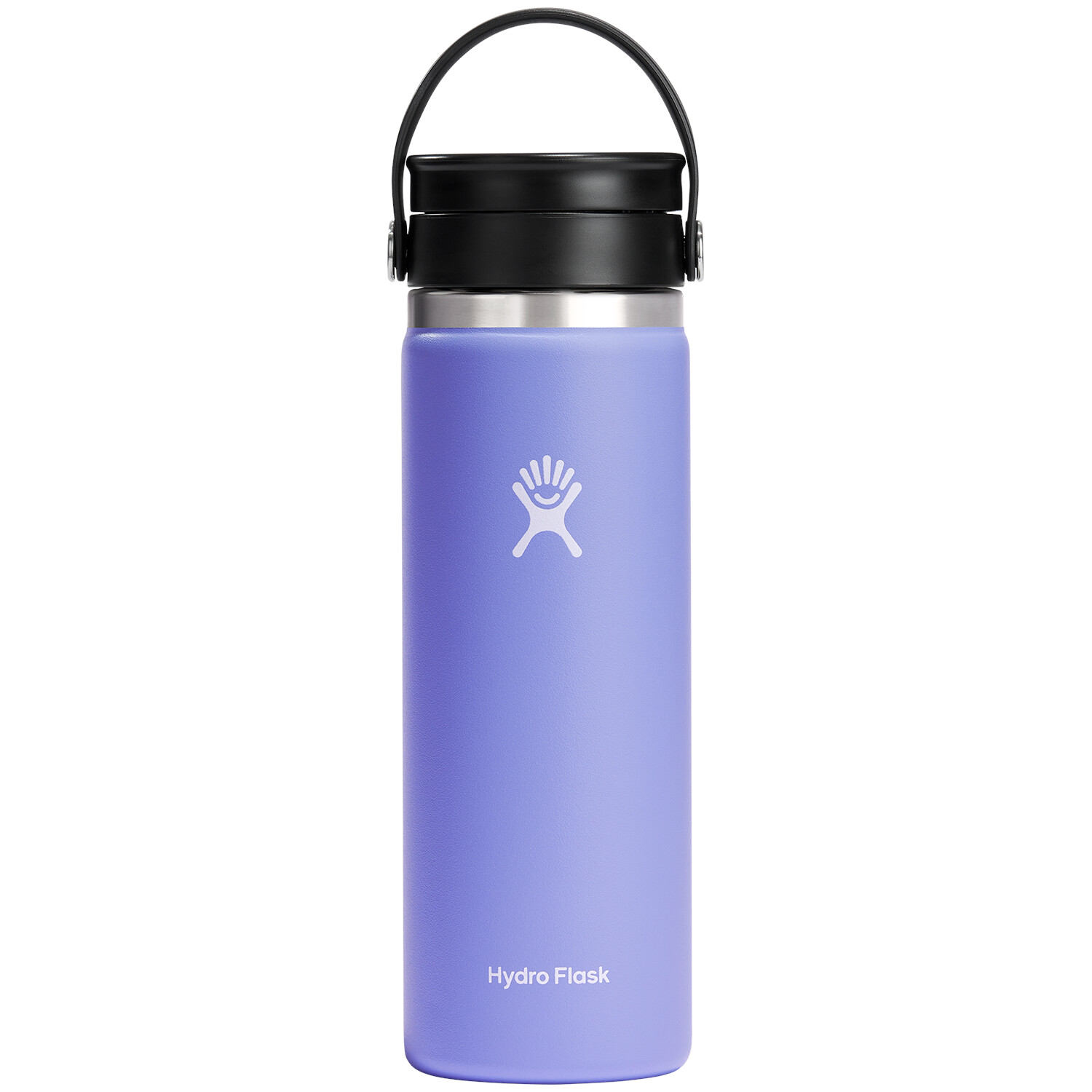

Hydro Flask Бутылка для воды с широкой горловиной и гибкой соломенной крышкой на 24 унции, lupine
