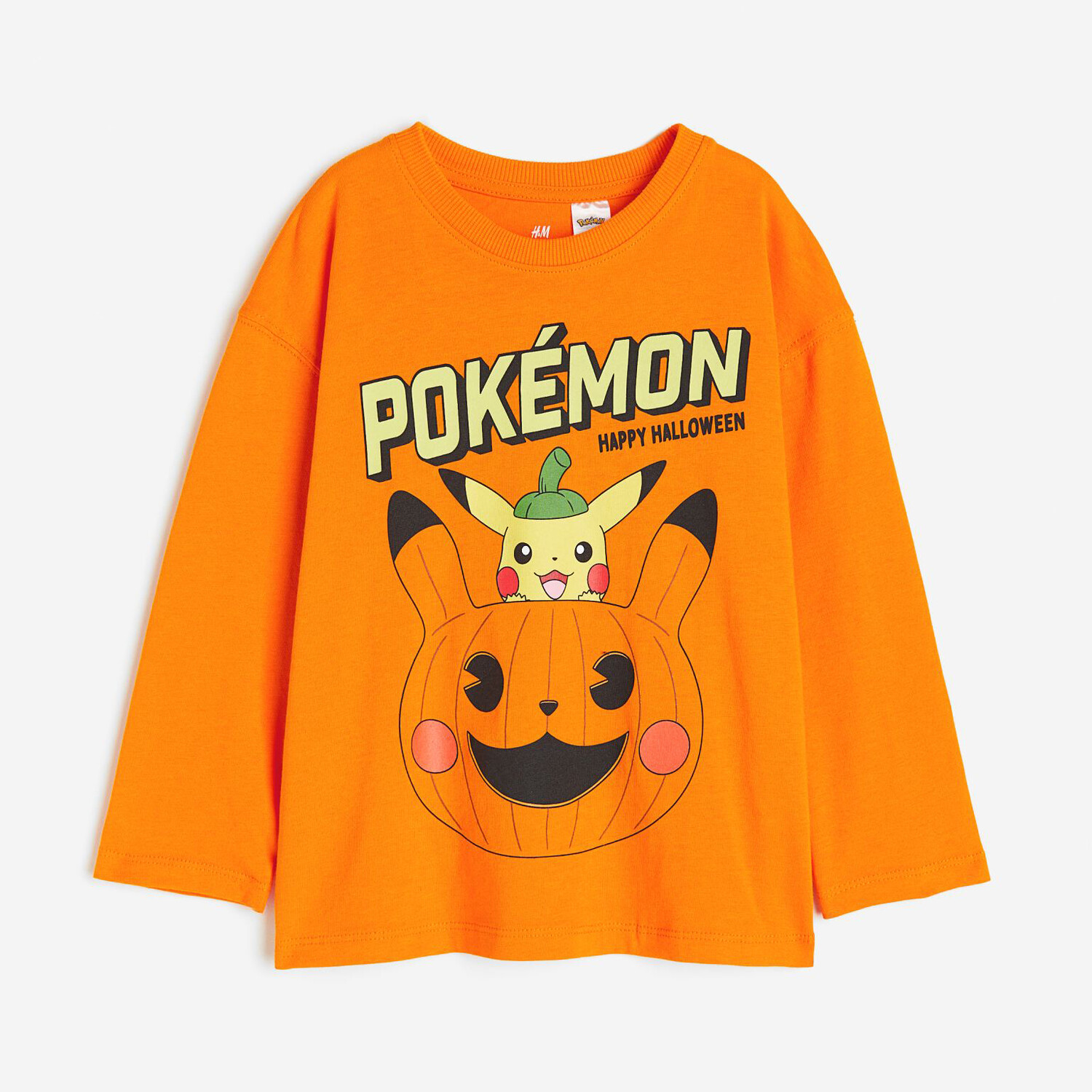 

Футболка с длинными рукавами H&M x Pokémon Printed, оранжевый