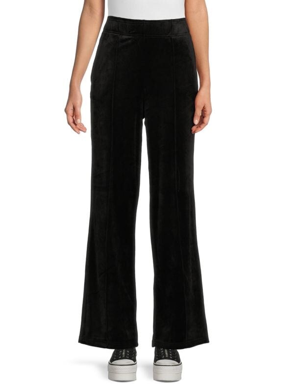 

Брюки Juicy Couture велюровые расклешенные, черный