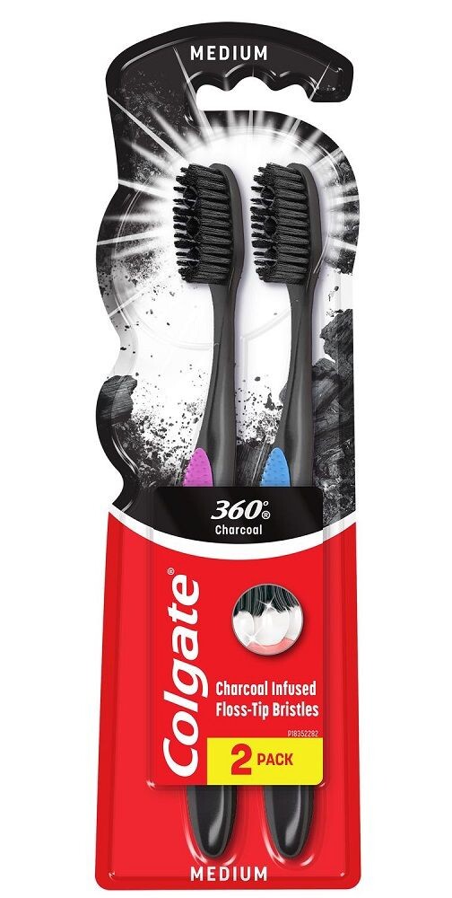 

Colgate 360° Black Medium зубная щетка, 2 op.