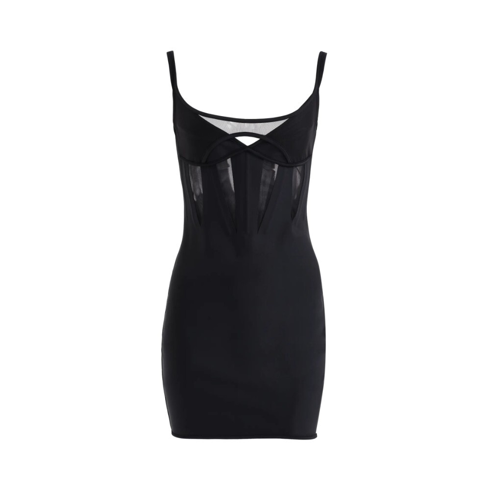 

Корсетное мини-платье Mugler H&M, черный