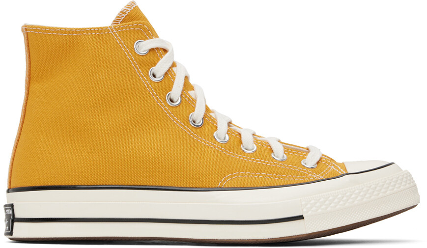 

Желтые высокие кеды Chuck 70 Converse