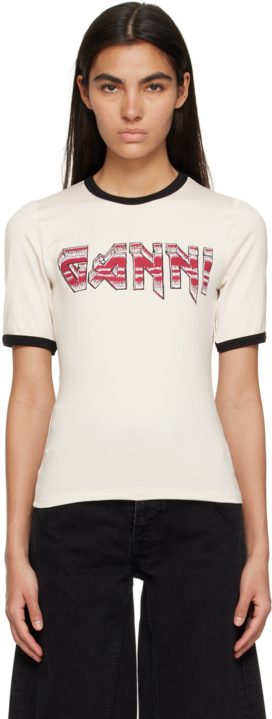 

Футболка с принтом Off-White GANNI, Белый