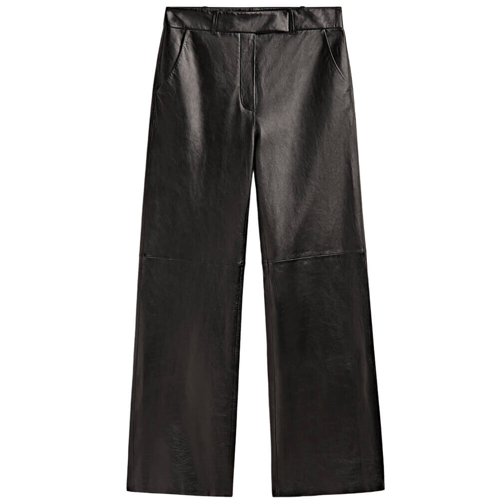 

Брюки Massimo Dutti Leather, черный