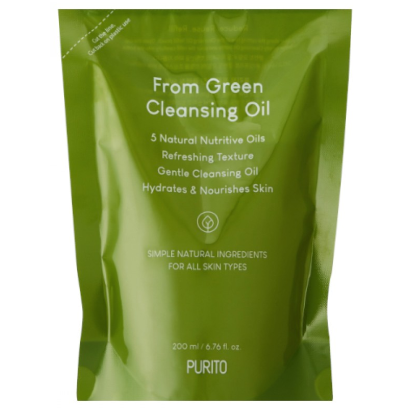 Purito From Green очищающее масло для лица refill с эмульгатором, 200 мл