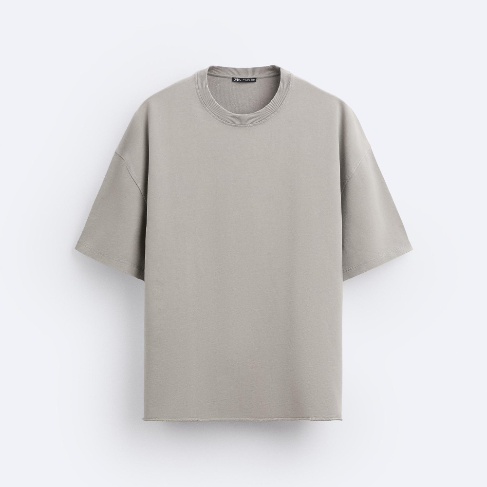 Футболка Zara Faded, серый футболка zara printed faded серый