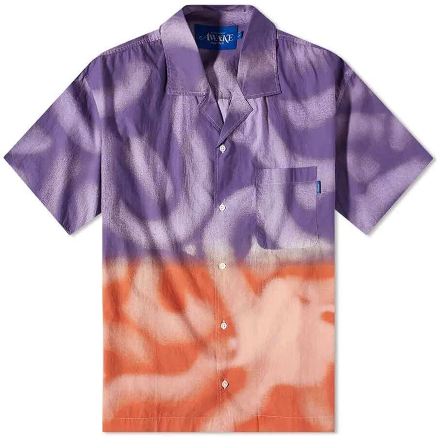 

Рубашка Awake NY x Mundo Dip Dyed Camp, фиолетовый/оранжевый