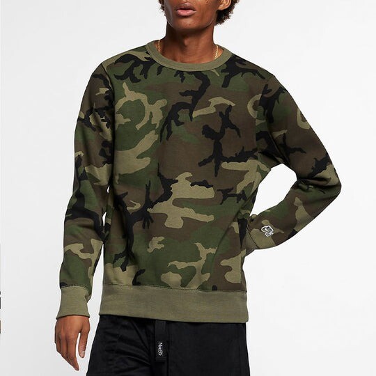 

Свитшот Nike SB Camouflage Fleece Lined Round Neck, зеленый/мультиколор