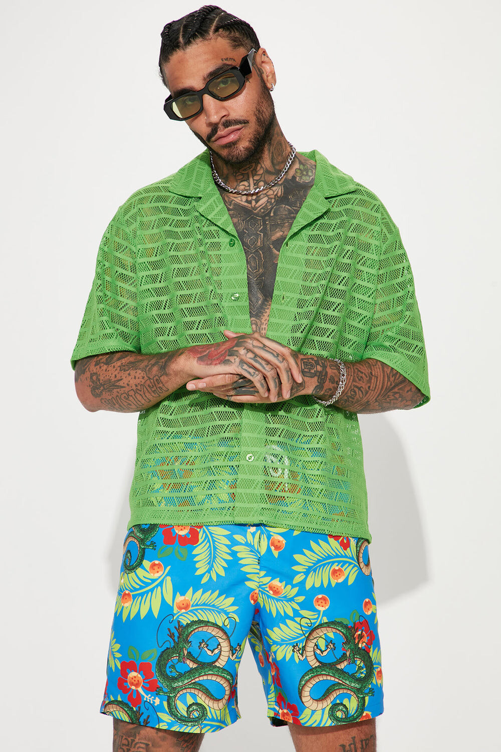 

Рубашка Fashion Nova ZDF01K310045, зеленый