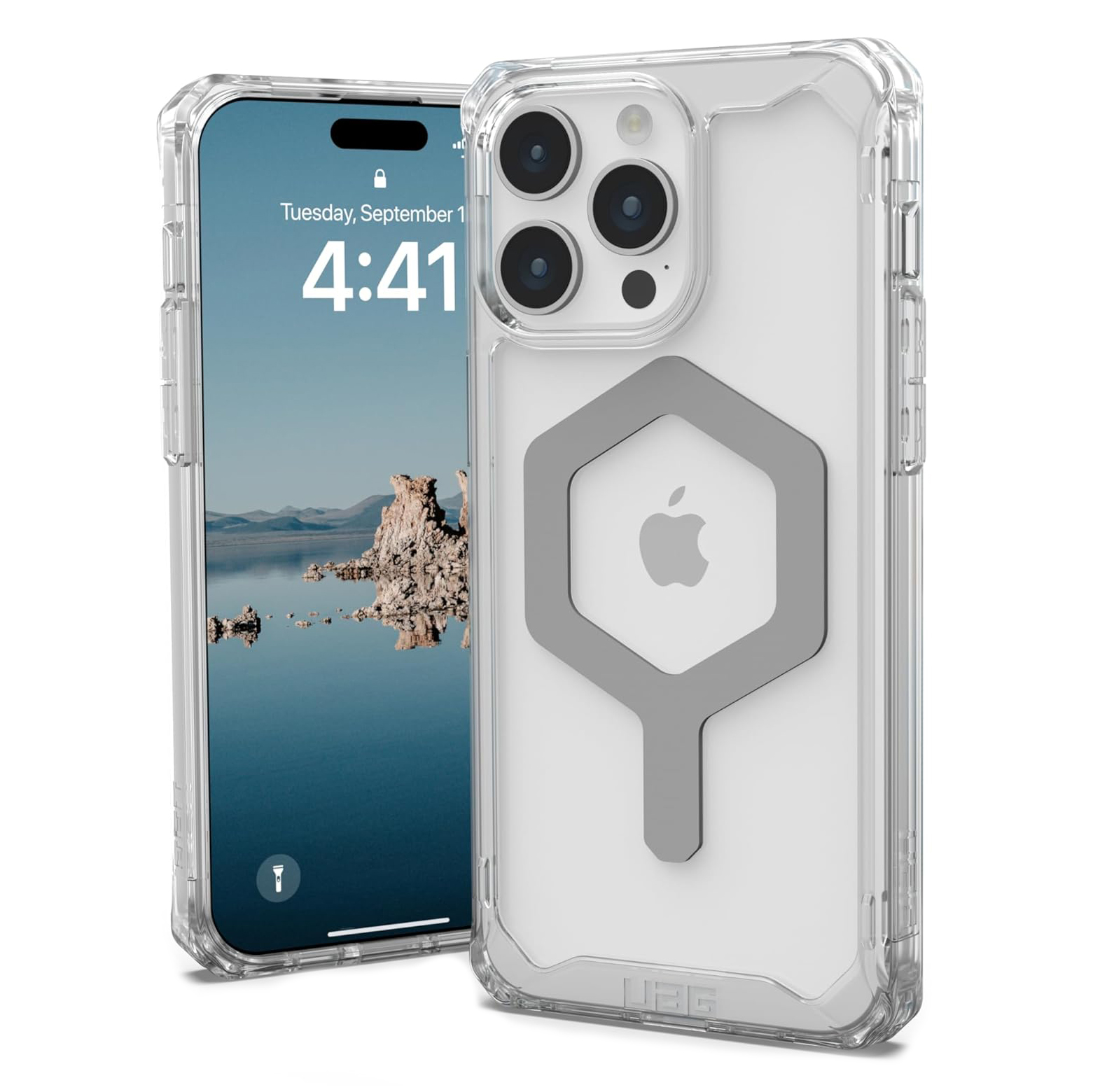 Чехол UAG Plyo для iPhone 15 Pro Max, Ice/Silver – купить из-за границы  через сервис «CDEK.Shopping»