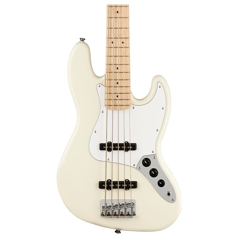 

Squier Affinity Series Jazz Bass V 5-String Bass, Maple FB, Olympic White