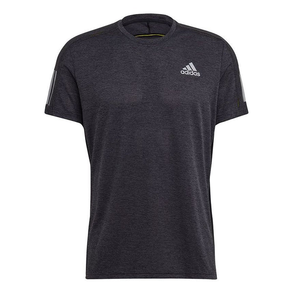 Футболка Adidas Own The Run Tee Running Casual Sports Short Sleeve Black, Черный