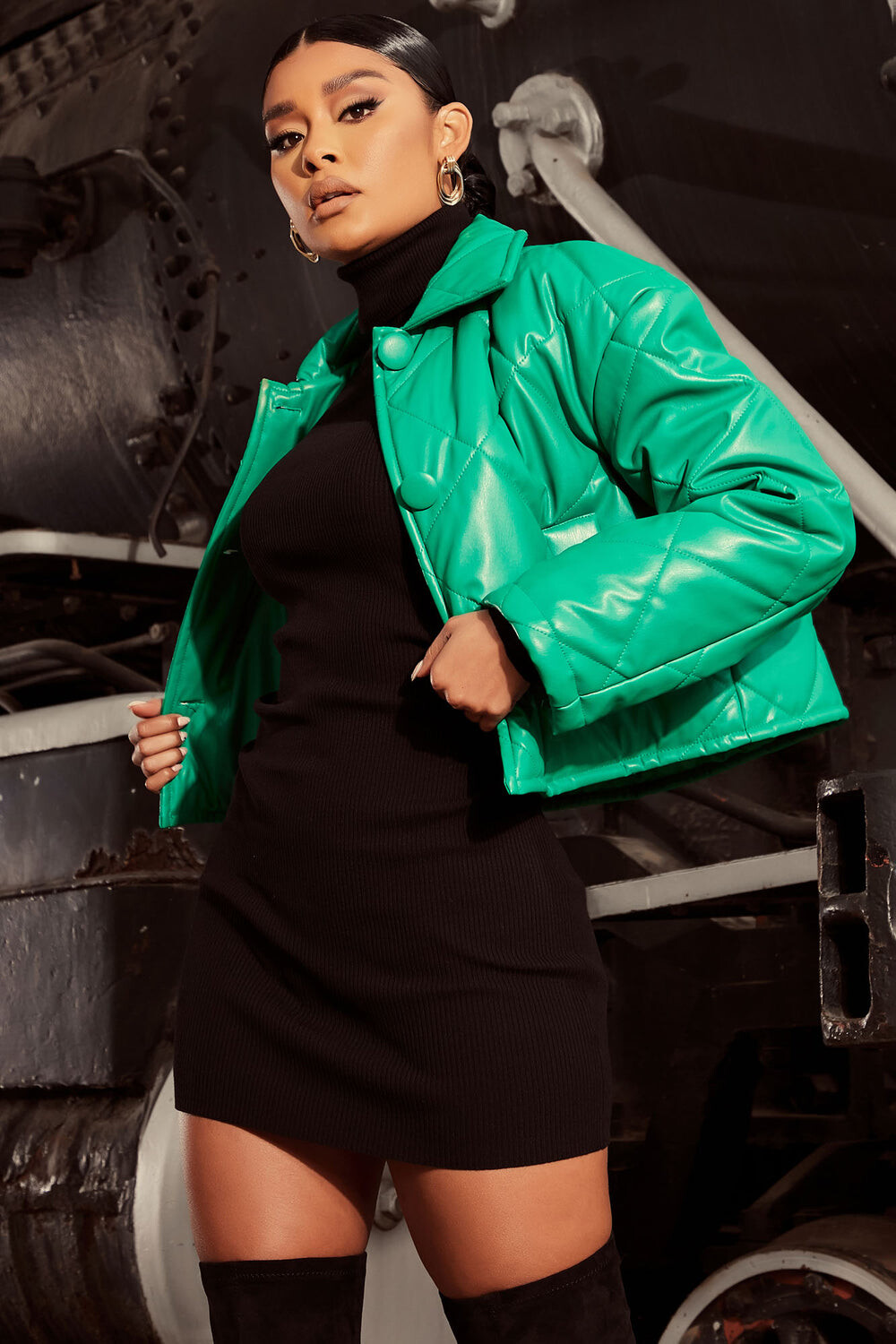 

Куртка Fashion Nova 79282, зеленый