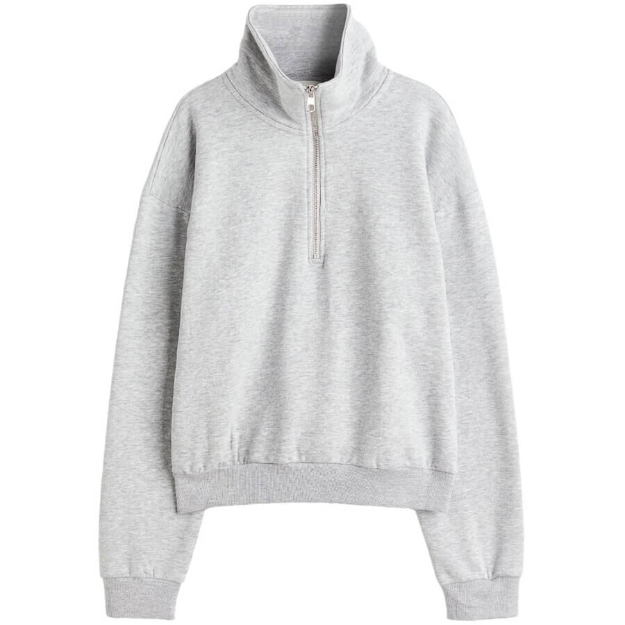 

Свитшот H&M Collared, светло-серый