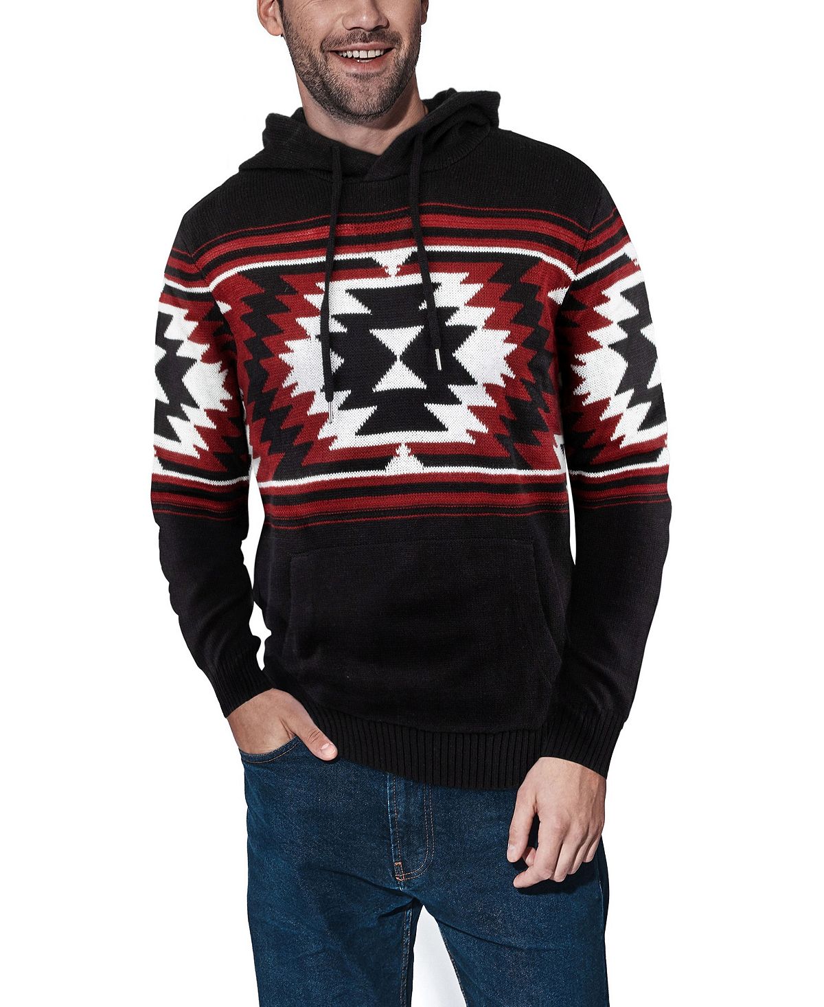 Мужской свитер с капюшоном aztec X-Ray, черный