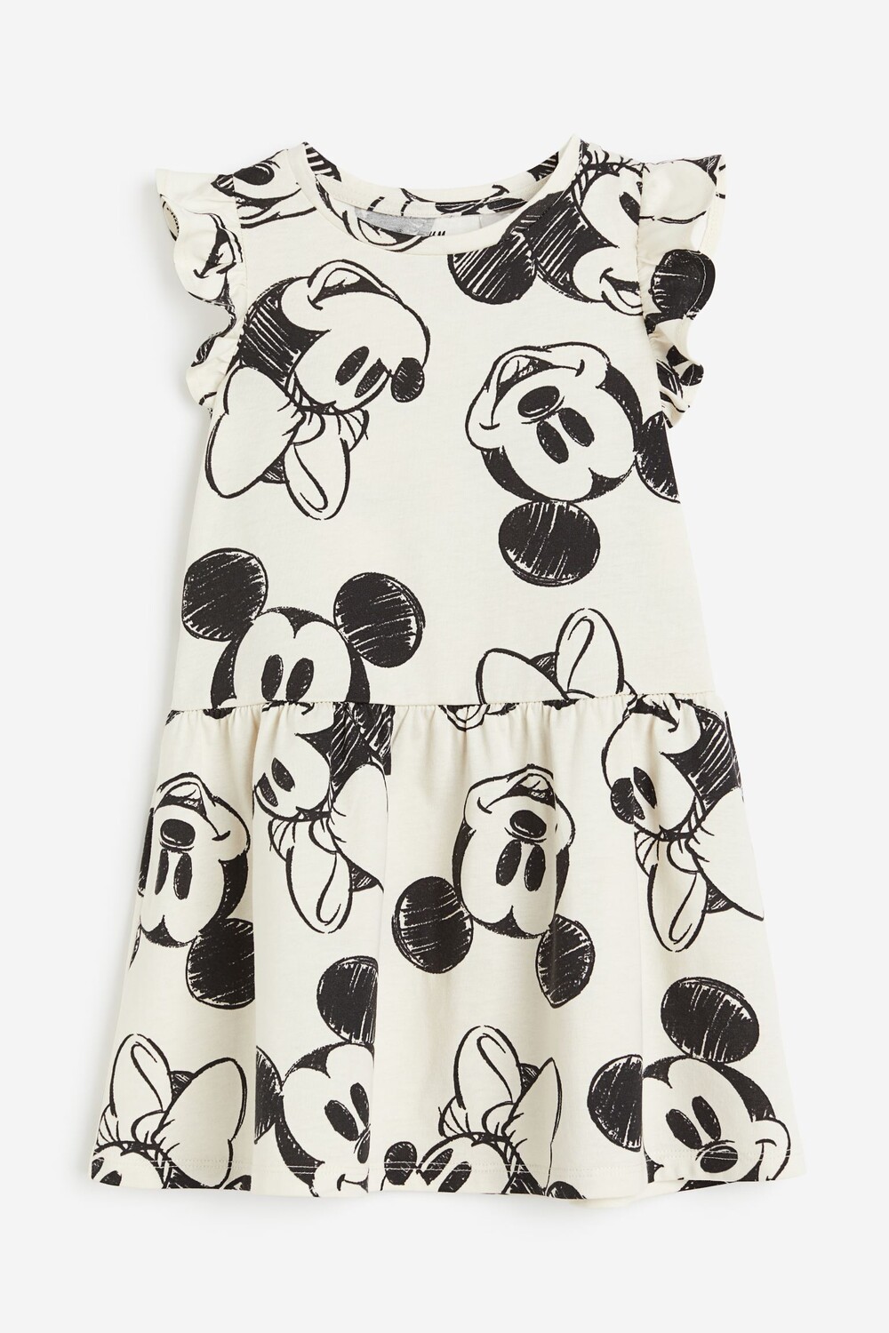 

Платье H&M Kids Printed Cotton Minnie Mouse, белый