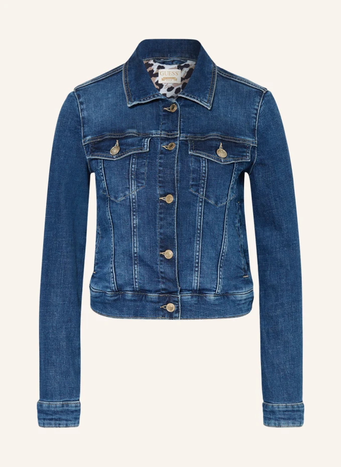 

Джинсовая куртка delya trucker Guess, синий