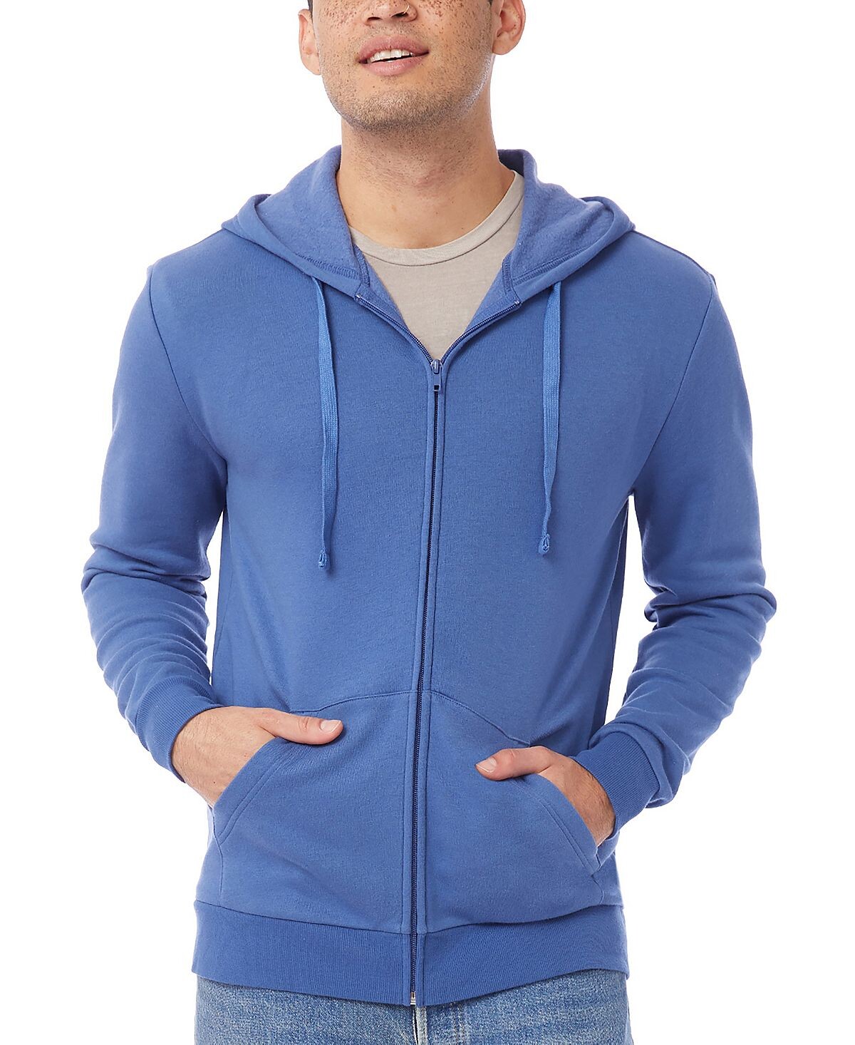 

Мужская толстовка с капюшоном eco-cozy на молнии Alternative Apparel, мульти, Синий