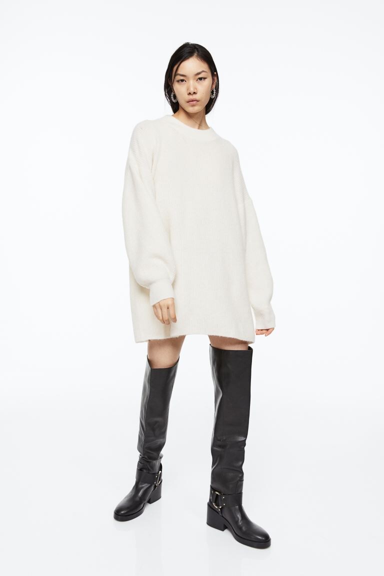

Вязаное платье H&M, сливочный