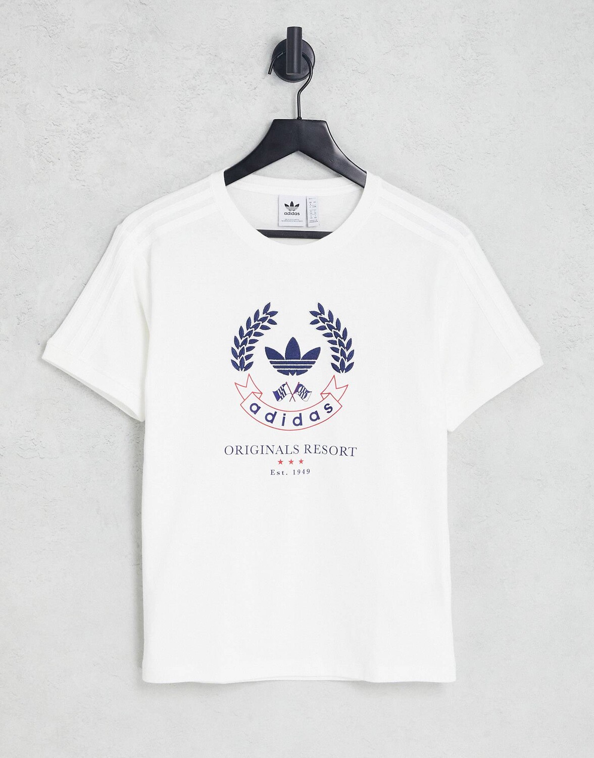 

Бело-синяя футболка adidas Originals Resort, Синий