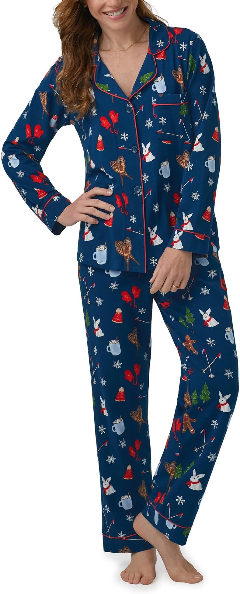 Классический пижамный комплект с длинными рукавами Bedhead PJs, цвет Seasonal Delights фото