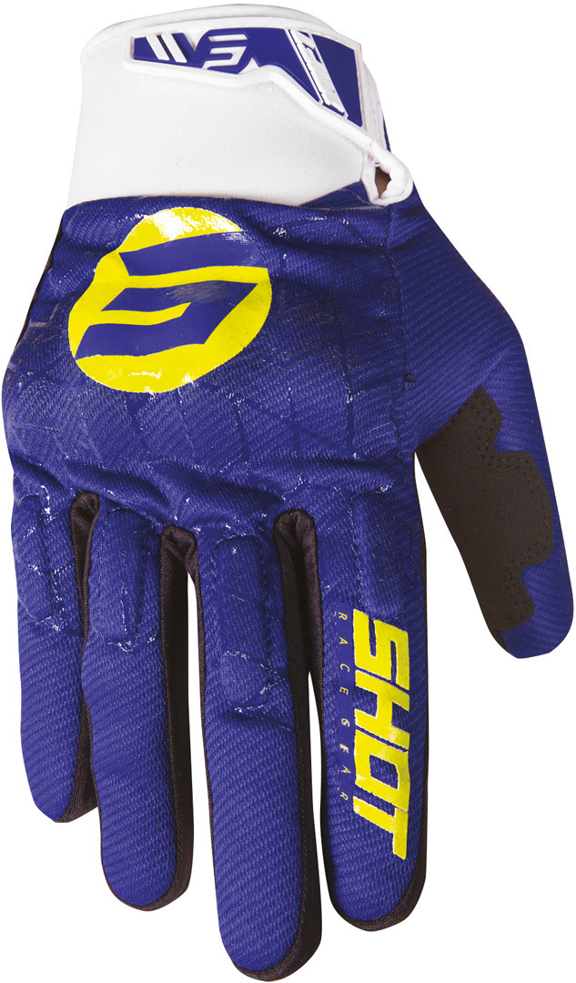 перчатки shot drift edge с логотипом черный желтый Перчатки Shot Drift Spider с логотипом, синий/желтый