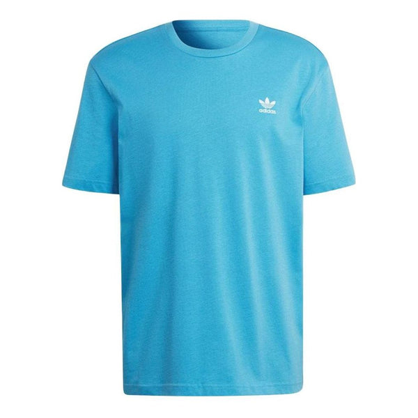 Футболка Adidas originals Solid Color Logo Round Neck Casual Short Sleeve Blue T-Shirt, Синий 2023 spring autumn new solid color round neck long sleeve sweatshirts women casual loose oversize motion pullovers all match top