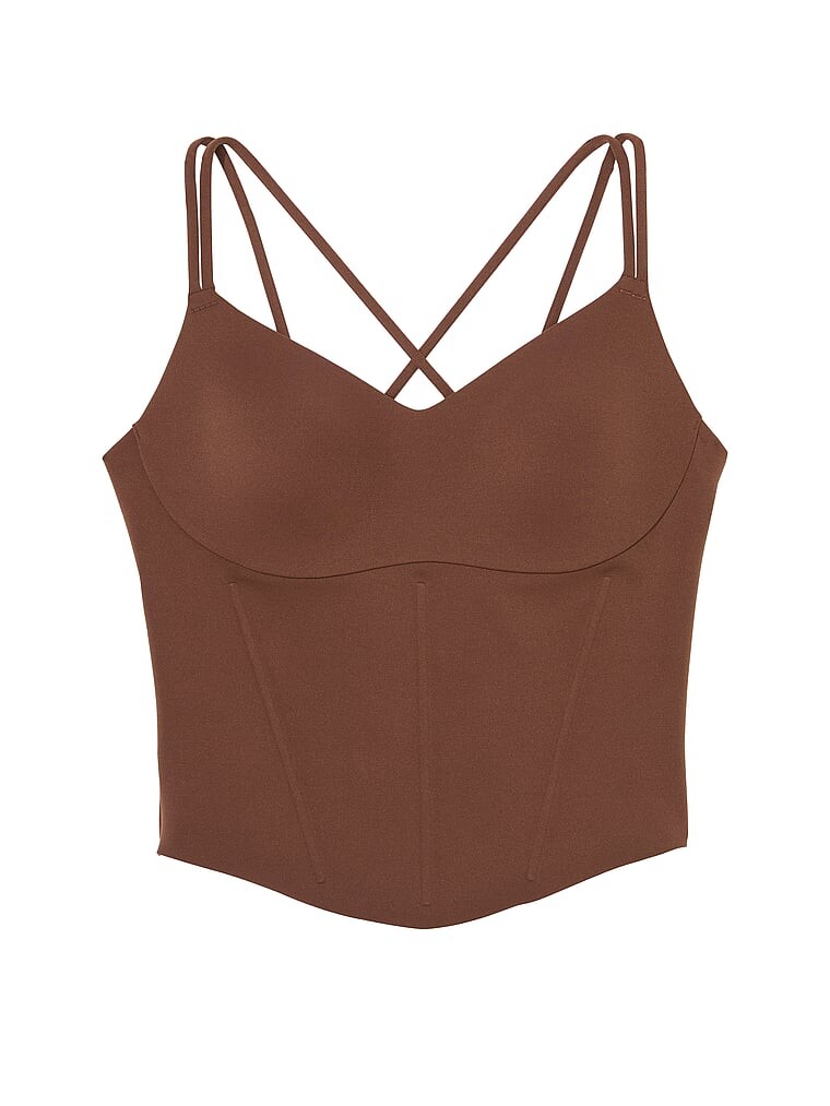 

Топ спортивный Victoria's Secret VS Elevate Corset Tank, коричневый