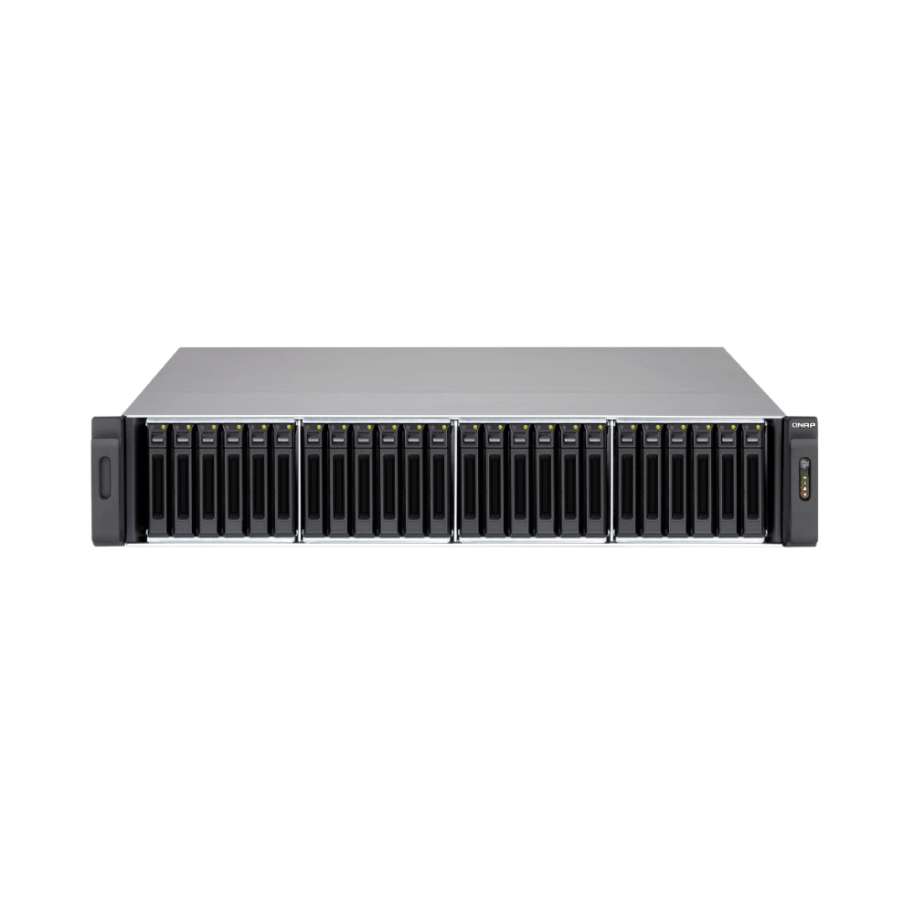 цена Серверное сетевое хранилище QNAP SS-EC2479U-SAS-RP, 24 отсека, 8 ГБ, без дисков, черный