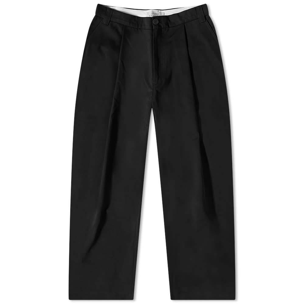 

Брюки Studio Nicholson Sorte Deep Pleat Volume Twill Pant, Черный