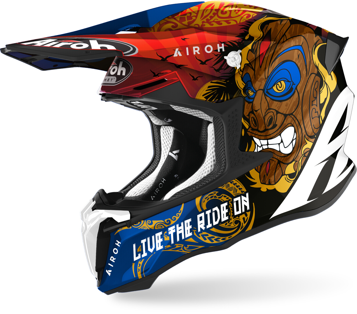 Шлем Airoh Twist 2.0 Tiki для мотокросса с рисунком цена и фото