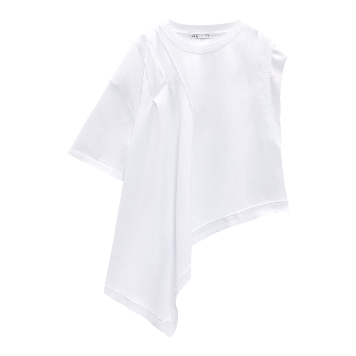 Топ Zara Asymmetric, белый