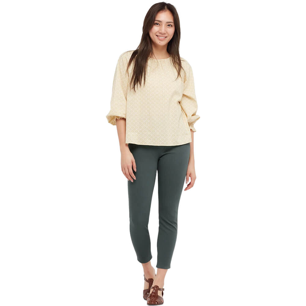 

Брюки Uniqlo Ultra Stretch High Rise Cropped Leggings, зеленый