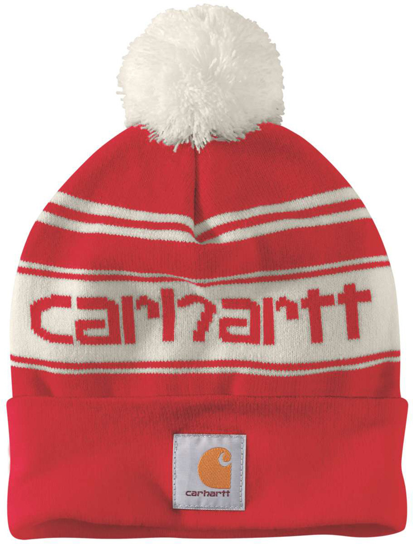 Шапка Carhartt Knit Cuffed Logo, красный