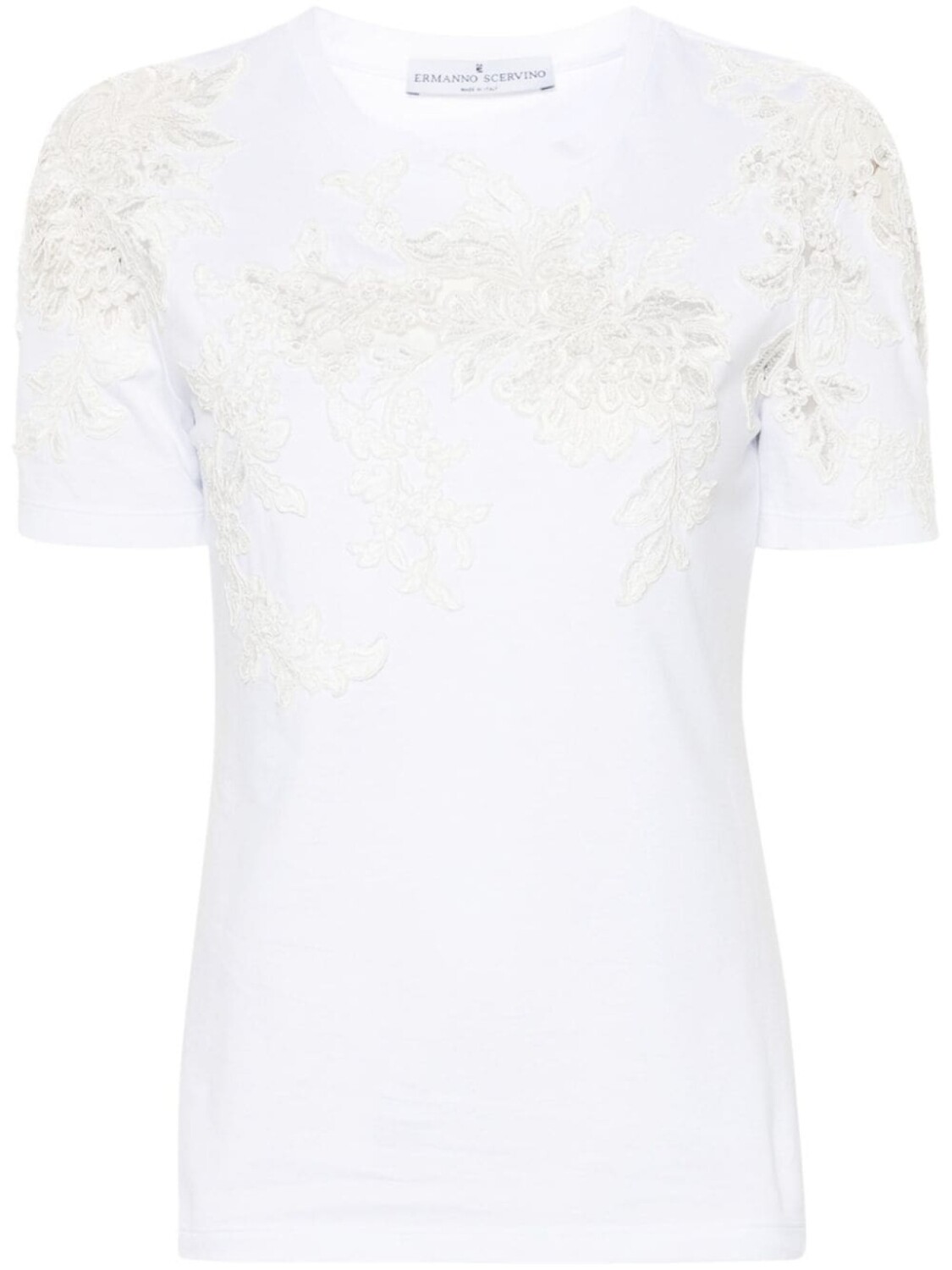 

Ermanno Scervino футболка с цветочной аппликацией, белый