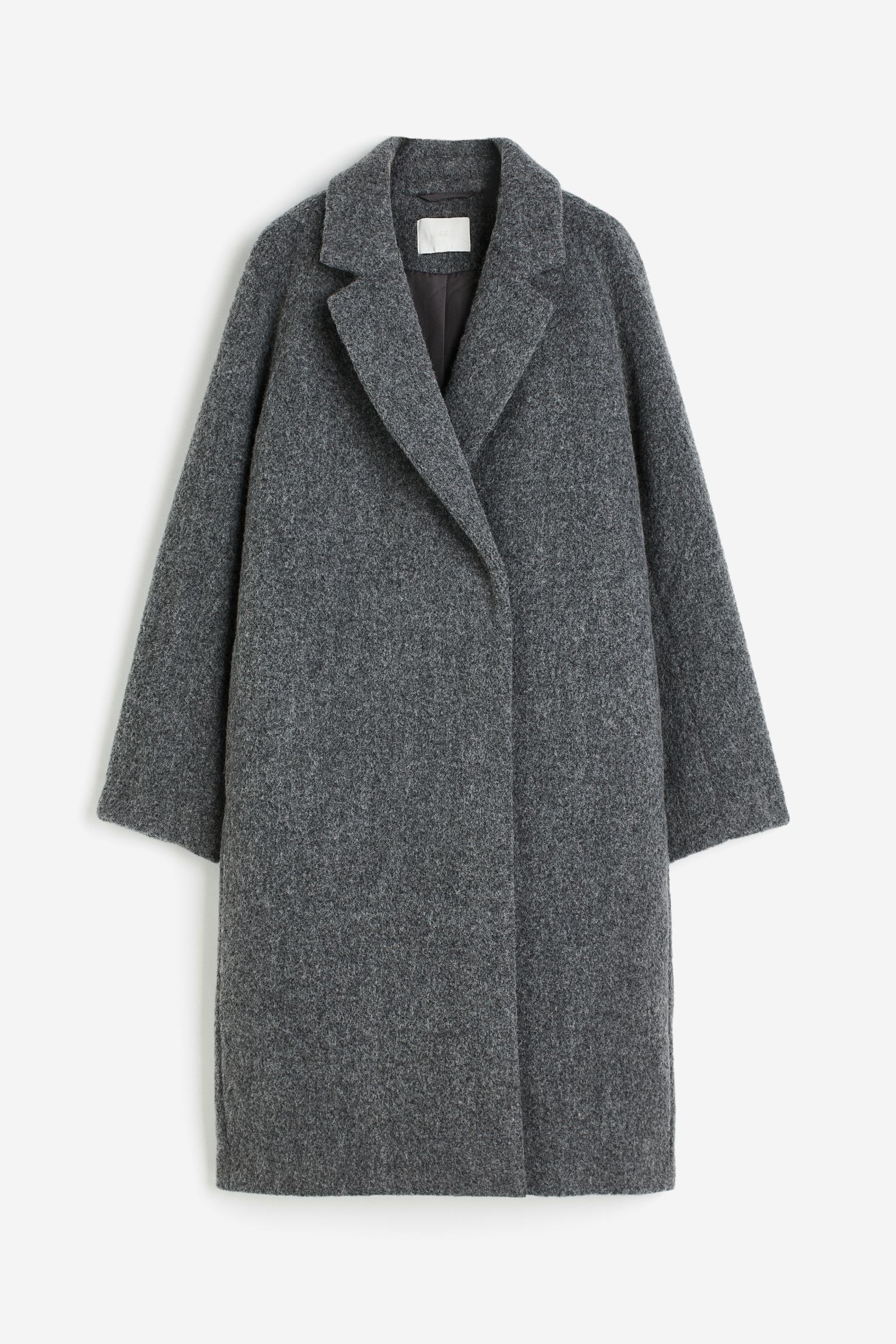 Пальто H&M Double-breasted, темно-серый
